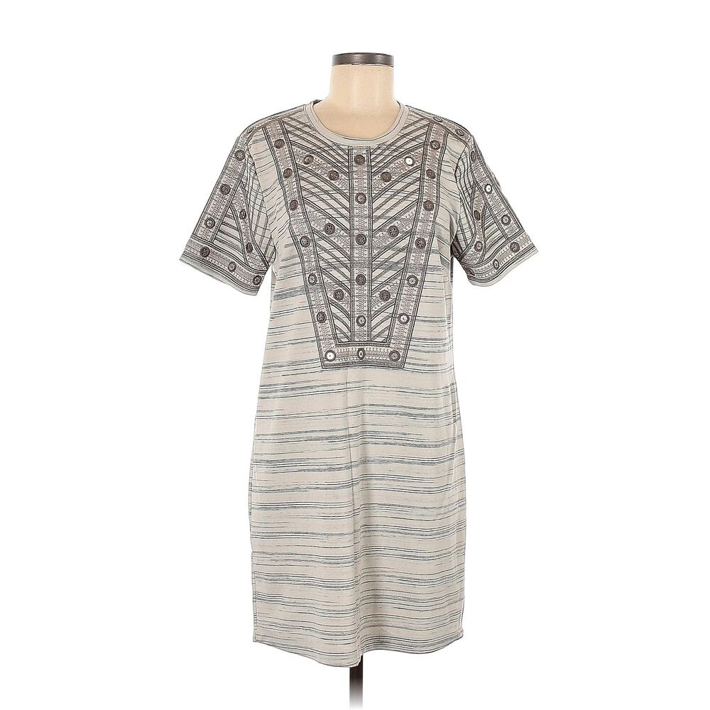 BCBGMAXAZRIA Bohemian Short Sleeve Dress‎ Size Medium Women's Shift Embellished